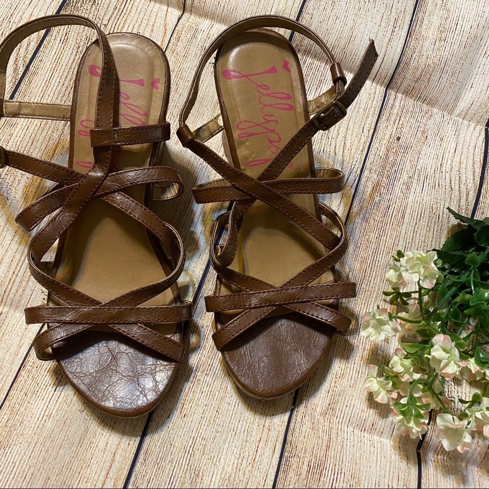 Jelly Pop Brown Comfort Fit Cork wedge Heels